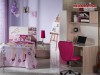 Mobila tineret dormitor fete roz Portivo cu birou