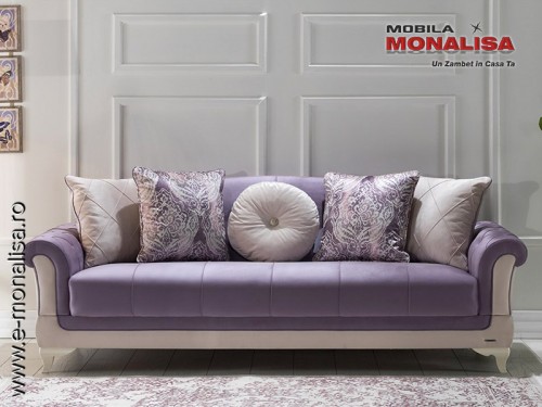 Canapea Eleganta Sementa Violet 3 locuri