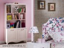 Biblioteca Dormitor copii Alb Venturo floral - Pret BELLONA