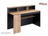 Birou Tineret modern mare Black Large Study Desk - Cilek