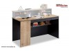 Birou Tineret modern mare Black Large Study Desk - Cilek