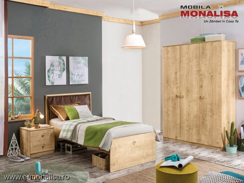 Set Mobila dormitor Tineret Mocha Nature Pret fabrica Cilek