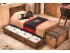 Set mobila Dormitor copii cu Pat Corabie Pirati Colectia Pirate