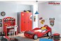 Mobilier dormitor copii cu Pat Masina rosu Race Cup