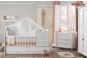 Pat Transformabil Combinat set dormitor copil bebe de LUX Romantic Baby Pat Transformabil Combinat set dormitor copil bebe de LUX Romantic Baby