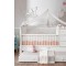Pat Transformabil Combinat set dormitor copil bebe de LUX Romantic Baby Pat Transformabil Combinat set dormitor copil bebe de LUX Romantic Baby