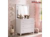 Mobilier alb dormitor Tineret / Copii Romantica - Set