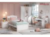 Dormitor fete Alb cu Roz Selena Pink copii tineret