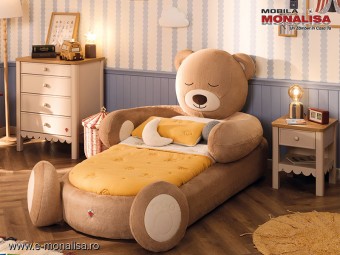 Pat copii Ursulet cu saltea si somiera incluse Teddy Bear