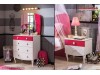 Set Mobila Dormitor Fete alb cu rosu rubin colectia Yakut