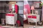 Pat Mobila Dormitor Fete alb cu rosu rubin colectia Yakut Pat Mobila Dormitor Fete alb cu rosu rubin colectia Yakut