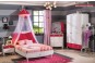 Pat Mobila Dormitor Fete alb cu rosu rubin colectia Yakut Pat Mobila Dormitor Fete alb cu rosu rubin colectia Yakut