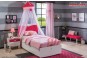 Pat Mobila Dormitor Fete alb cu rosu rubin colectia Yakut Pat Mobila Dormitor Fete alb cu rosu rubin colectia Yakut