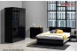 Set Mobila Moderna Dormitor Lucios Negru Letty Black Set Mobila Moderna Dormitor Lucios Negru Letty Black
