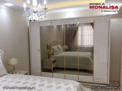 DULAP 6 usi dormitor cu oglinda Elite model elegant de Lux