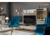 Vitrina living mica argintar de Lux - Model lucios Modern Elegant Elite gold