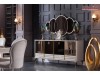 Vitrina living mica argintar de Lux - Model lucios Modern Elegant Elite gold
