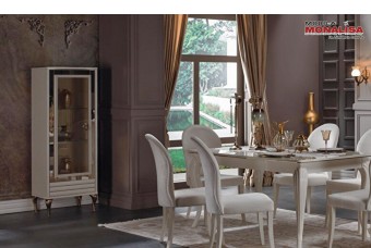 Vitrina living mica argintar de Lux - Model lucios Modern Elegant Elite gold