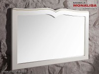 Oglinda pt. machiaj rama alba si Taburet Otoman stil clasic Golden de Lux