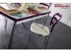 Masa extensibila bucatarie cu blat Sticla Alb Prizma Violet-Mov