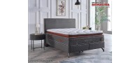 Vanzare Pat tapitat cu Lada si Somiera inclusa - Quantum Prime Luxe gri antracit Bucuresti