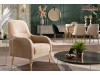 Canapea gri inchis de lux Serra Gold pentru living elegant
