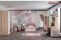 Set mobilier dormitor fete roz alb stejar Camera Tineret Angel City