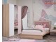Set mobilier dormitor fete roz alb stejar Camera Tineret Angel City