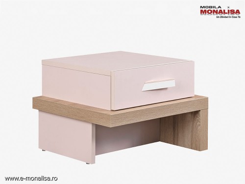 Noptieră pentru dormitor Fete Roz Mat - Stejar Colecția Angel City ✴️ KUPA