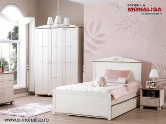 Set Camera Copii si Adolescenti alb-crem Elegant Frezya | Pret Direct