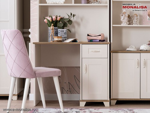 Birou Copii si Adolescenti Frezya XL ☀️ Alb Ivory Elegant | Pret Direct KUPA