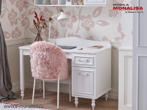 Birou Copii si Tineret colectia Juliette de Lux ❤️ Birou Alb Fete Kupa Genc
