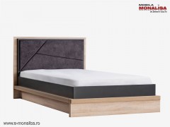 Pat Tineret 120x200 cm New City – Design Modern cu Tăblie Tapițată