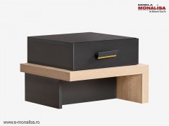 Noptieră Tineret Negru mat New City ➡️ Stil Modern Deosebit