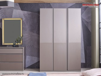 Dulap Haine Modern 3 Usi MDF Shadow Tineret - Grej Antracit ➡️ Pret KUPA