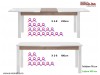 Masa Extensibila Alb lucios / Stejar 4-6-8 persoane Dune - Pret de Fabrica