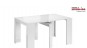 Masa consola Extensibila alb lucios 2-4-6-8 persoane Mateo / Helena