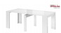 Masa consola Extensibila alb lucios 2-4-6-8 persoane Mateo / Helena