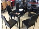Masa Sticla Neagra si 6 Scaune Lotus