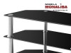 Stand TV Sticla Neagra Modern