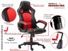 Scaun gaming ieftin Nitro negru/rosu