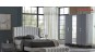 Set Mobila Dormitor moderna gri mdf lucios sticla gri Alessa