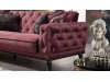 Canapea extensibila chesterfield modern Armada 3 locuri visiniu