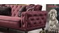 Canapea extensibila chesterfield modern Armada 3 locuri visiniu