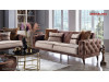 Canapea chesterfield extensibila Armada S Luxury crem + maro