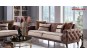Canapea chesterfield extensibila Armada S Luxury crem + maro