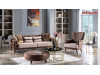 Canapea chesterfield extensibila Armada S Luxury crem + maro