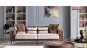 Canapea chesterfield extensibila Armada S Luxury crem + maro