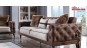 Canapea chesterfield extensibila Armada S Luxury crem + maro