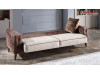 Canapea chesterfield extensibila Armada S Luxury crem + maro